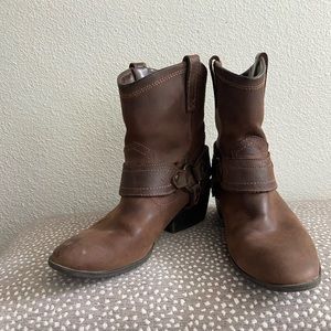 Leather Shorty Cowgirl Boots